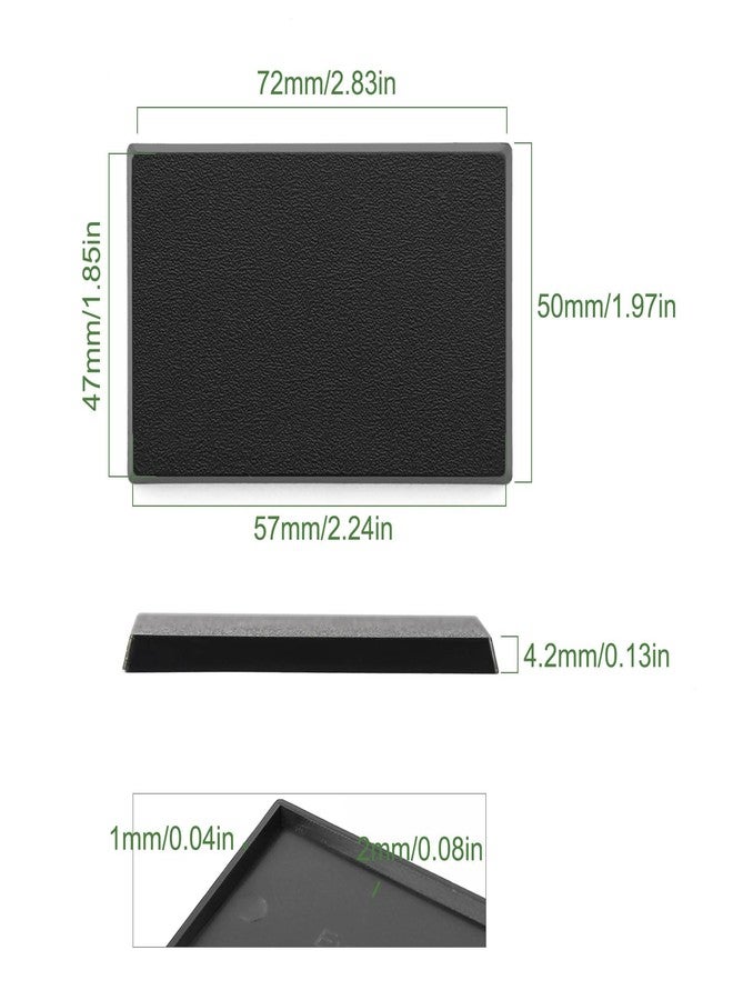 Evemodel Rectangle Model Bases Black Plastic for Wargames Table Top (50 * 75mm-12pcs) - Image 5
